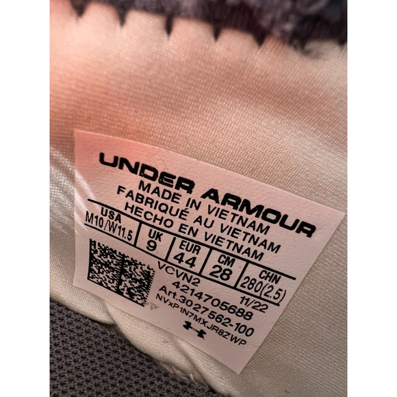 Under Armour Charged Fat Tire Gray Low Top Hiking Shoes 3027562-100 Men Size 10 - Picture 3 of 12